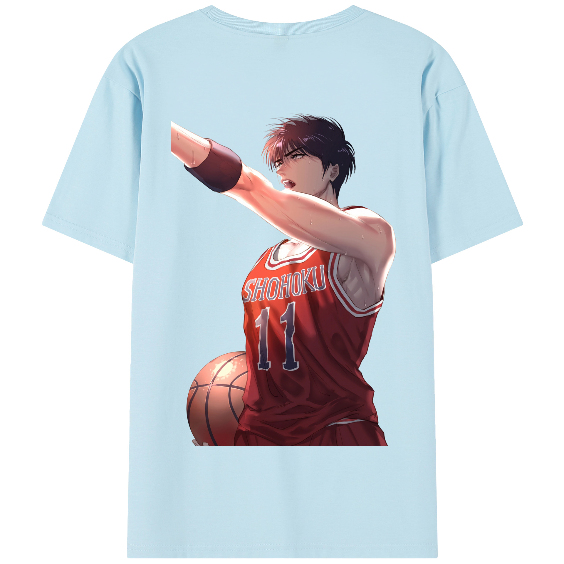 SLAM DUNK／スラムダンク 綿100％半袖Tシャツ（背面プリント）
